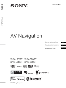 Manuale Sony XNV-770BT Navigatore per auto