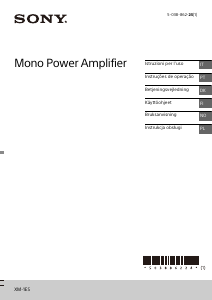 Manuale Sony XM-1ES Amplificatore auto
