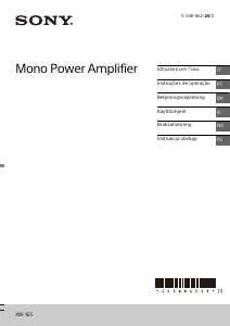 Instrukcja Sony XM-1ES Wzmacniacz samochodowy