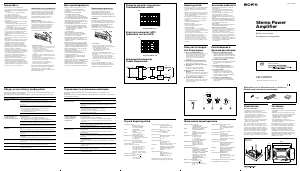Руководство Sony XM-2100GTX Автомобильный усилитель