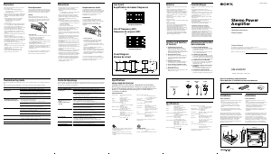 Manual Sony XM-2200GTX Car Amplifier