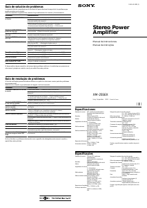 Manual de uso Sony XM-255EX Amplificador para coche