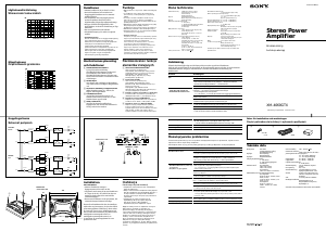 Instrukcja Sony XM-4060GTX Wzmacniacz samochodowy