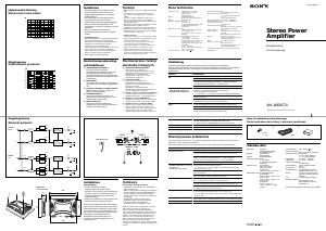 Bruksanvisning Sony XM-4060GTX Bilförstärkare