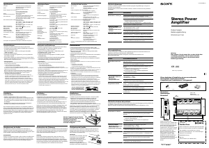 Manuale Sony XM-444 Amplificatore auto