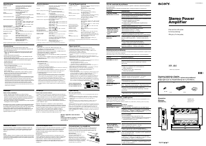 Instrukcja Sony XM-444 Wzmacniacz samochodowy