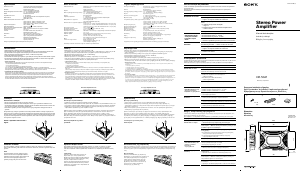 Manual Sony XM-502Z Amplificadore auto