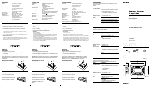 Manuale Sony XM-502Z Amplificatore auto