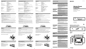 Handleiding Sony XM-502Z Autoversterker