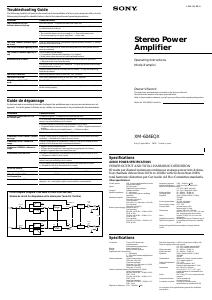 Mode d’emploi Sony XM-604EQX Amplificateur de voiture