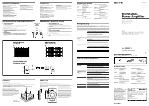Manuale Sony XM-D1000P5 Amplificatore auto