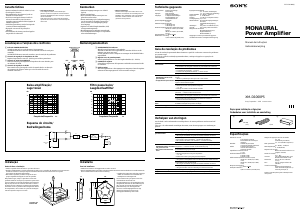 Manual Sony XM-D1000P5 Amplificadore auto