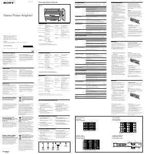 Manuale Sony XM-GTR2202 Amplificatore auto