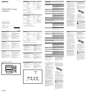 Manuale Sony XM-GTR3301D Amplificatore auto