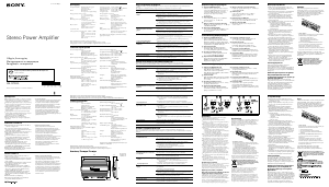 Руководство Sony XM-GTR4A Автомобильный усилитель