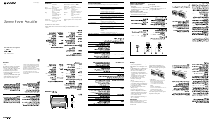 Manual Sony XM-GTX6040 Amplificadore auto