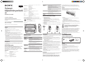Használati útmutató Sony XM-GTX6040 Autós erősítő