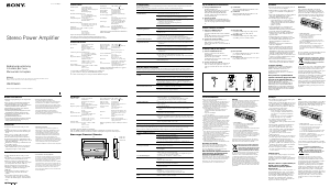 Manuale Sony XM-GTX6040 Amplificatore auto