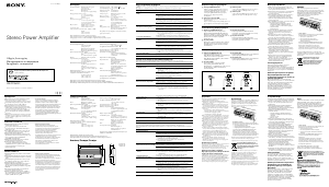 Руководство Sony XM-GTX6040 Автомобильный усилитель