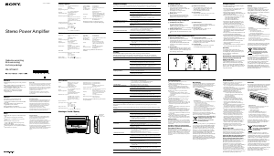Instrukcja Sony XM-GTX6041 Wzmacniacz samochodowy