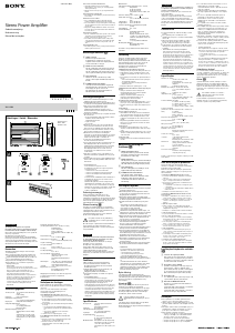 Bruksanvisning Sony XM-N1004 Bilförstärkare