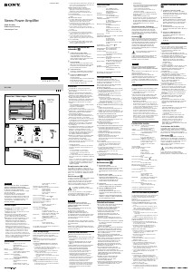 Bedienungsanleitung Sony XM-N1004 Autoverstärker