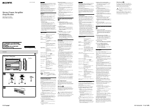 Manual de uso Sony XM-N1004 Amplificador para coche