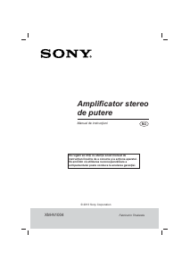 Manual Sony XM-N1004 Amplificator auto