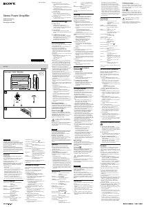 Manual Sony XM-N502 Amplificadore auto