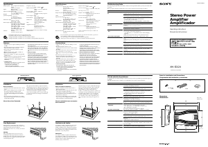 Manual de uso Sony XM-SD12X Amplificador para coche