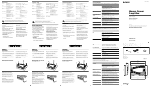 Manuale Sony XM-SD14X Amplificatore auto