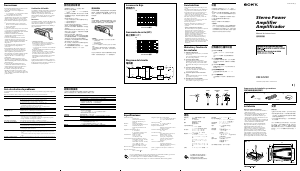 Manual de uso Sony XM-SD22X Amplificador para coche