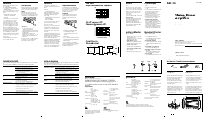 Mode d’emploi Sony XM-SD22X Amplificateur de voiture