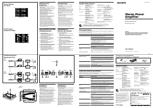 Manuale Sony XM-SD46X Amplificatore auto