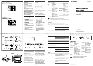 Bruksanvisning Sony XM-SD46X Bilförstärkare