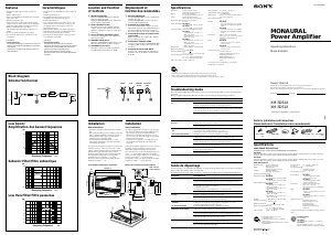 Mode d’emploi Sony XM-SD51X Amplificateur de voiture