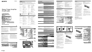 Manual de uso Sony XM-ZR4A Amplificador para coche