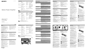 Instrukcja Sony XM-ZR4A Wzmacniacz samochodowy