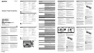 Manual Sony XM-ZR4A Amplificadore auto