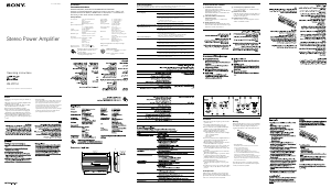 Manual Sony XM-ZR704 Car Amplifier