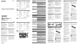 Manual Sony XM-ZR704 Amplificadore auto