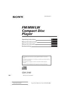 Manual Sony CDX-3160 Car Radio