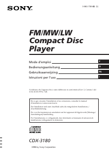 Manuale Sony CDX-3180 Autoradio
