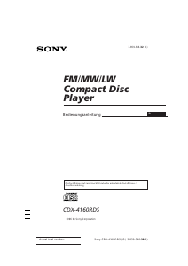 Bedienungsanleitung Sony CDX-4160RDS Autoradio