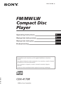 Manual Sony CDX-4170R Car Radio