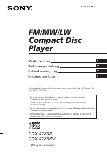 Manuale Sony CDX-4180R Autoradio