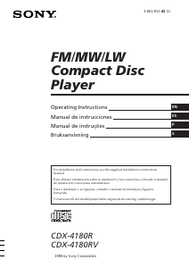 Manual Sony CDX-4180RV Auto-rádio