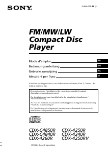 Manuale Sony CDX-4250R Autoradio
