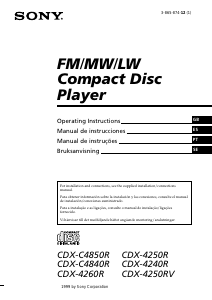 Manual de uso Sony CDX-4250RV Radio para coche