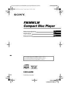 Bruksanvisning Sony CDX-A250 Bilradio